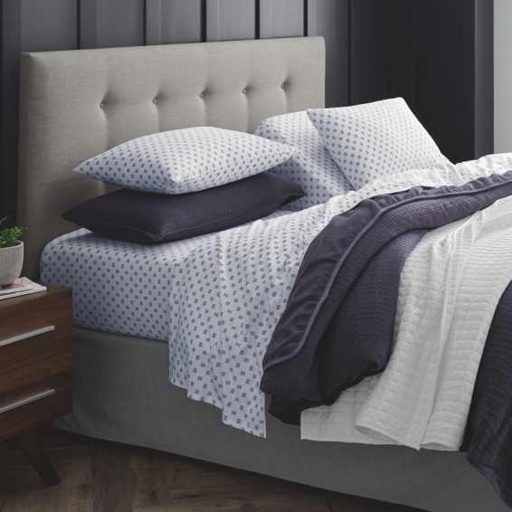 Sheet Set in Medium Gray with Deep Pocket Fit and Matte Finish