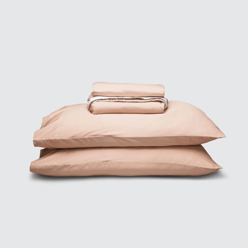 Sheet Set in Soft Blush Pink with Matte Weightless Appearance