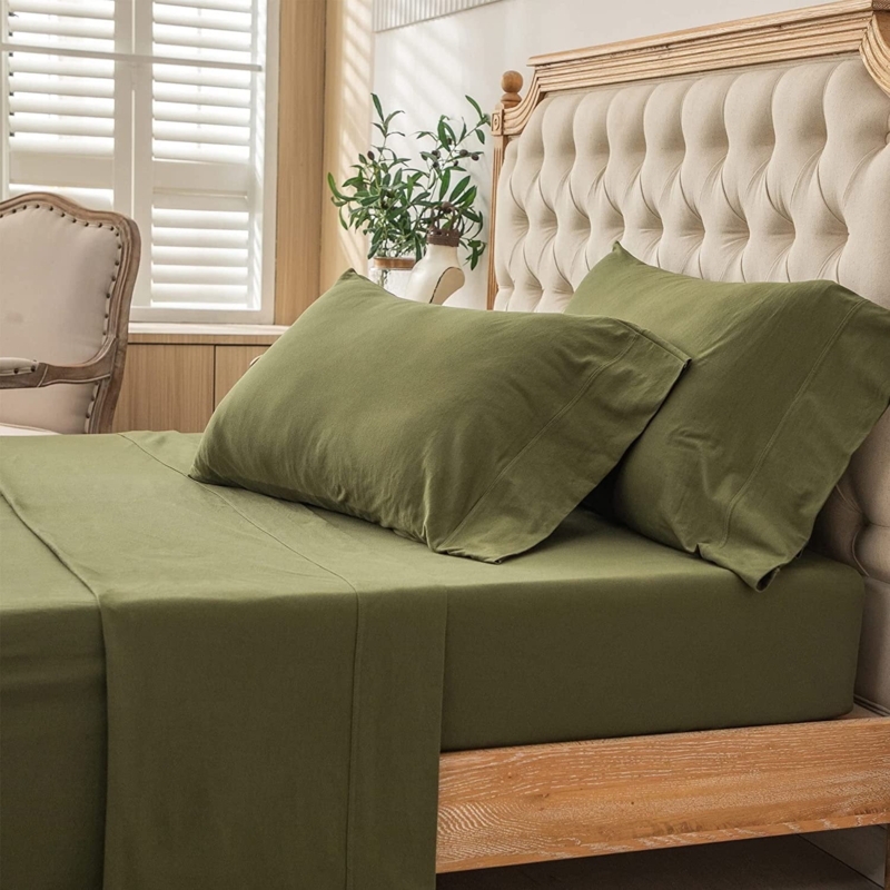 Sheet Set Jersey Knit Texture Deep Pocket Cozy Jersey Knit Bedding