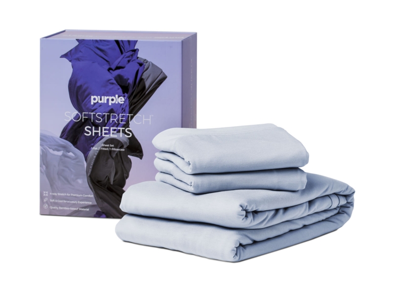 Sheet Set Lavender Palette Stretch Look Fabric Modern