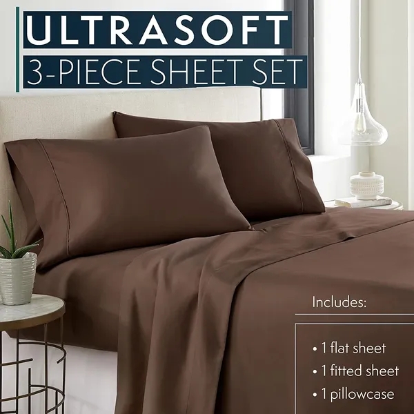 Sheet Set Light Gray Solid Matte Finish Minimalist Essentials