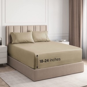 Sheet Set Microfiber Like Material, Deep Pocket Folded Stack