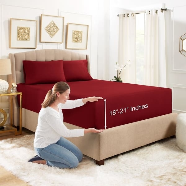 Sheet Set Misty Rose Hue, Extra Deep Pocket Smooth Microfiber