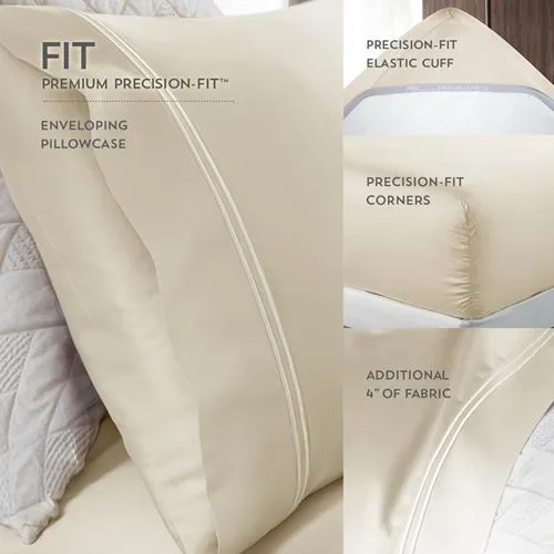 Sheet Set Precision Fit Corners Envelope Pillowcase Subtle Sheen