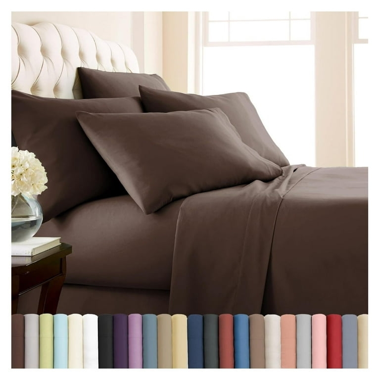 Sheet Set, Rich Brown Monochrome, Wood and Fabric Contrast.