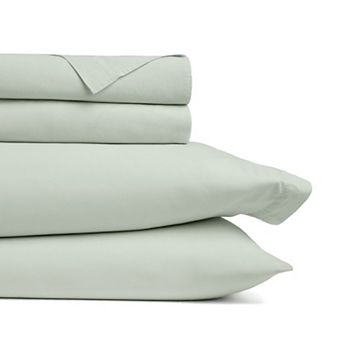 Sheet Set Sage Green Folded Top Sheet Matte Finish Serene Ideas