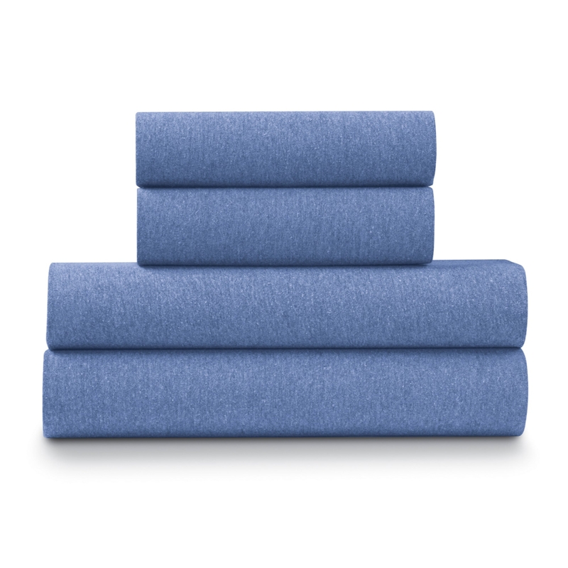 Sheet Set Sage Green Heathered Jersey Knit Matching Pillowcases