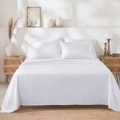 Sheet Set Sateen Sheen Deep Pocket Folded Stack Cotton