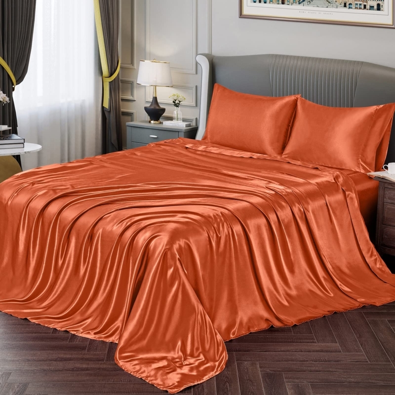 Sheet Set Satin Sheen Glossy Luxurious Silky Sheet Set Styling