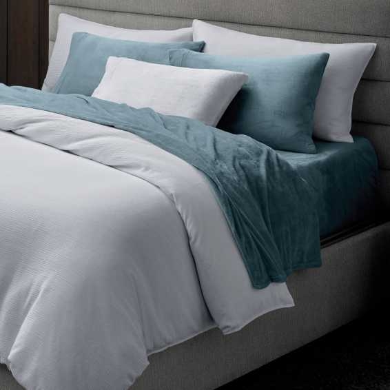 Sheet Set Silver Gray Microfiber-Like Soft Sheen Finish
