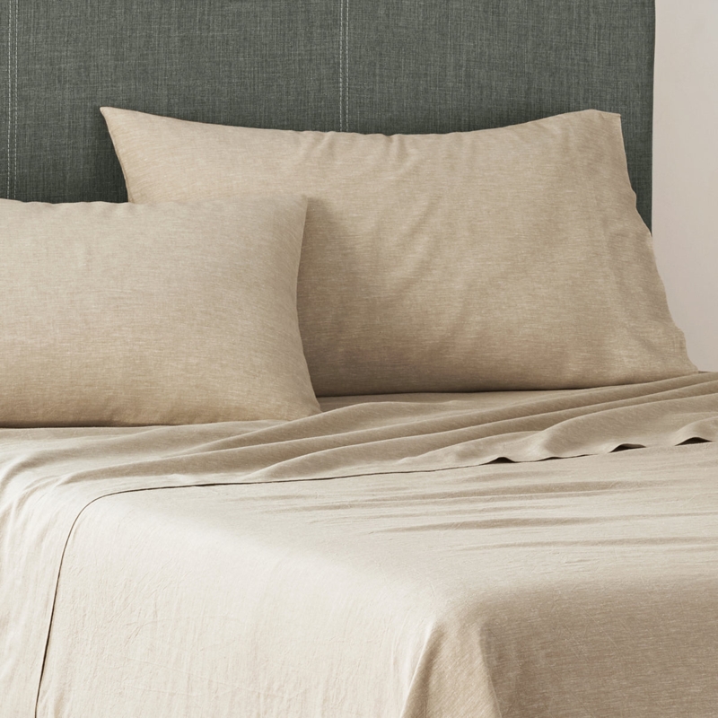 Sheet Set Stone Gray Cream Layered Organic Modern Bedding Ideas
