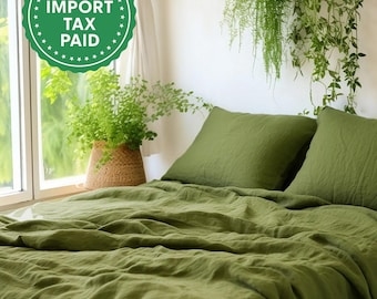 Sheet Set Stonewashed Finish Linen-Like Stonewashed Linen Sheets Cozy