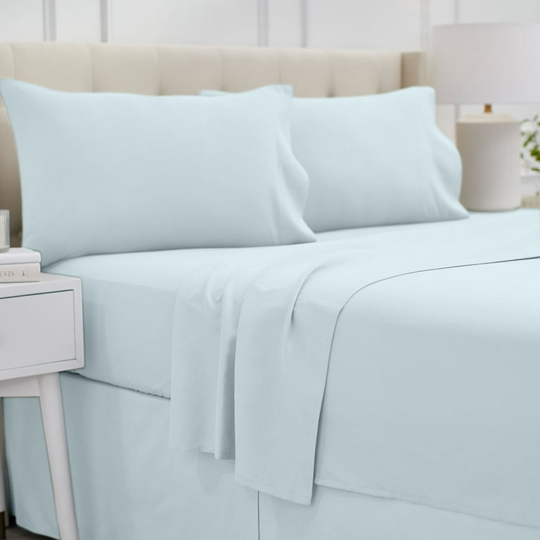 Sheet Set Vibrant Sea Blue Deep Pocket Modern Solid Color