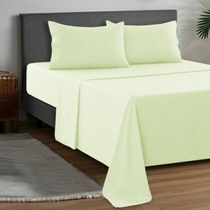 Sheet Set: Warm Vanilla Tone Folded Layers with Soft Matte Finish.