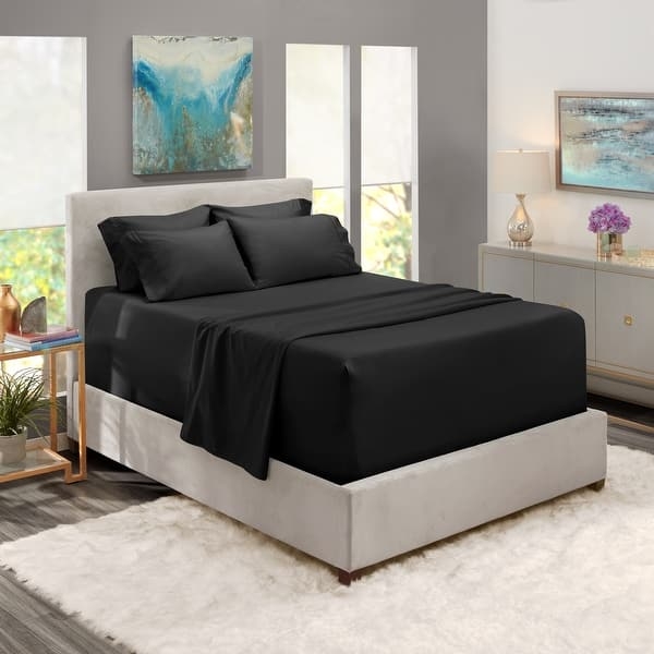 Sheet Set with Deep Pocket Depth, Microfiber Layered Bedding