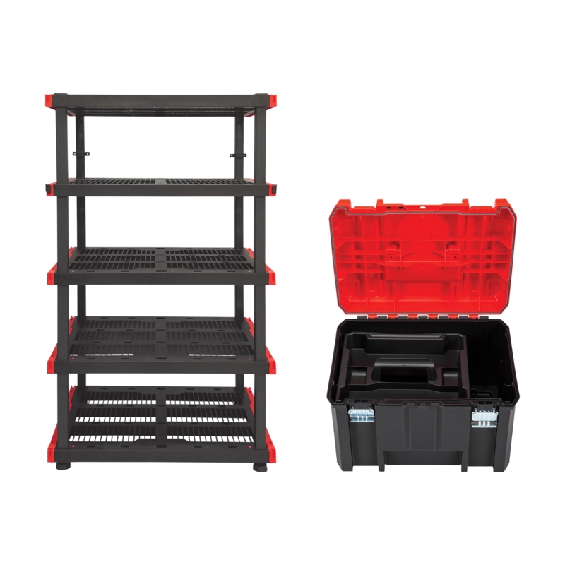 Shelving Unit Ventilated Tiers Modular Toolbox Integration Garage Storage