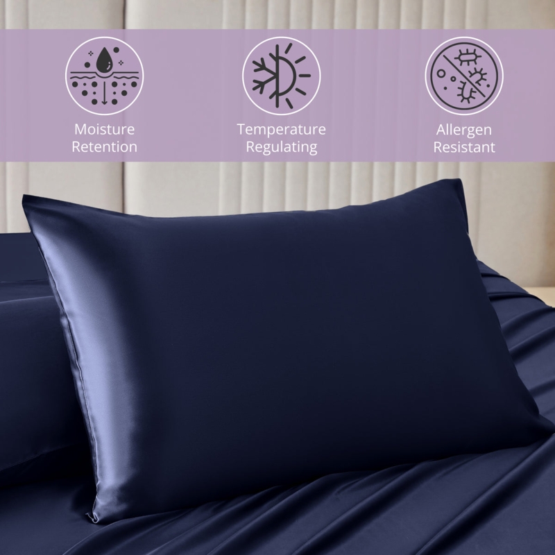 Silk Pillowcase, High Sheen Finish, Luxurious Styling.