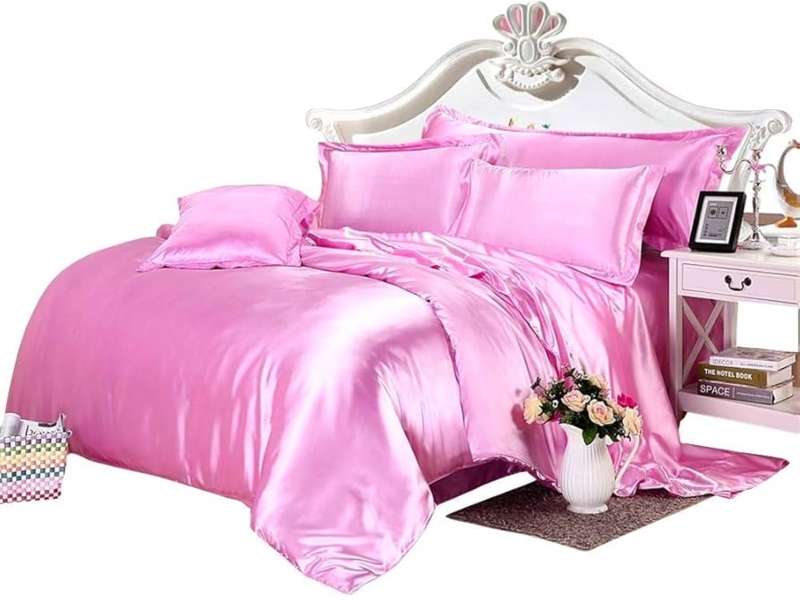 Silky Satin Comforter Set with High Sheen Finish and Piped Edges