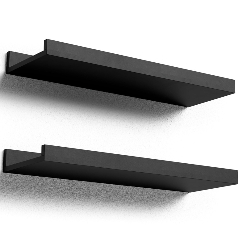 Sleek U-Shaped Profile Floating Shelf Set for Minimalist Decor