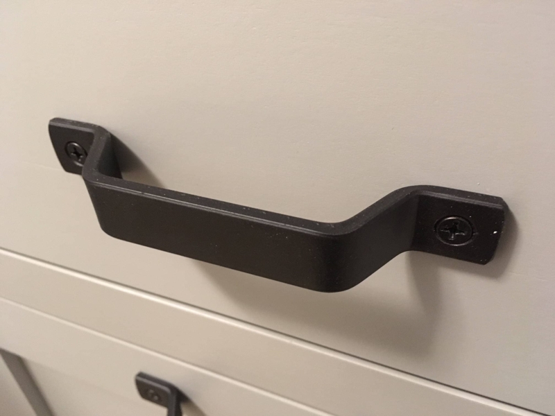 Slim Cabinet Pull Rectangular Silhouette Matte Black Minimalist
