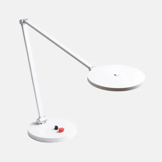 Slim Profile Articulated Desk Lamp Matte White Finish