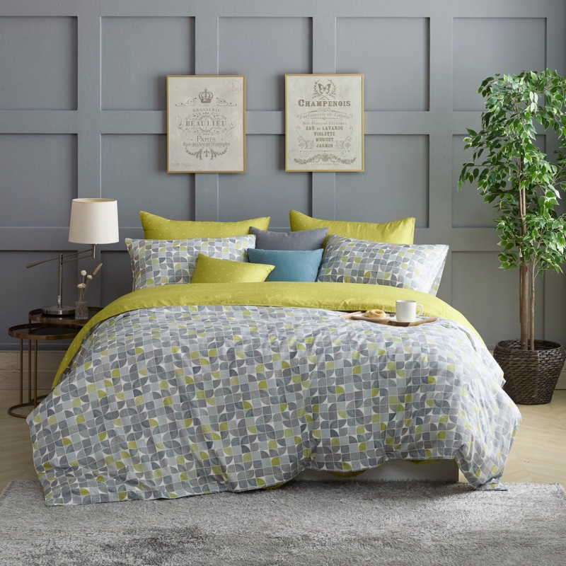 Soft Modal Cotton Duvet Cover Set, Earthy Color Block, Cozy Bedding