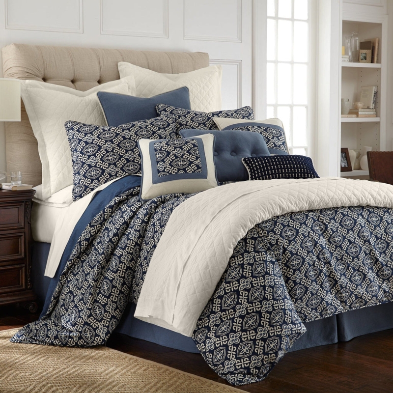 Southwestern Geometric Duvet Cover Set, Rustic Transitional Bedding