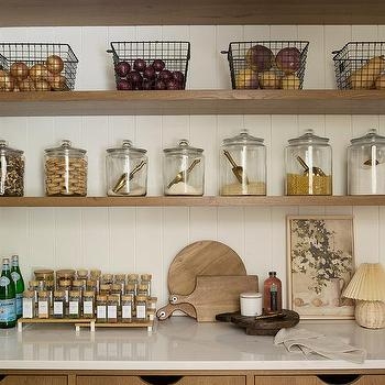 Spice Rack Door Mounted Wood Slim Profile Cottage Pantry Organization