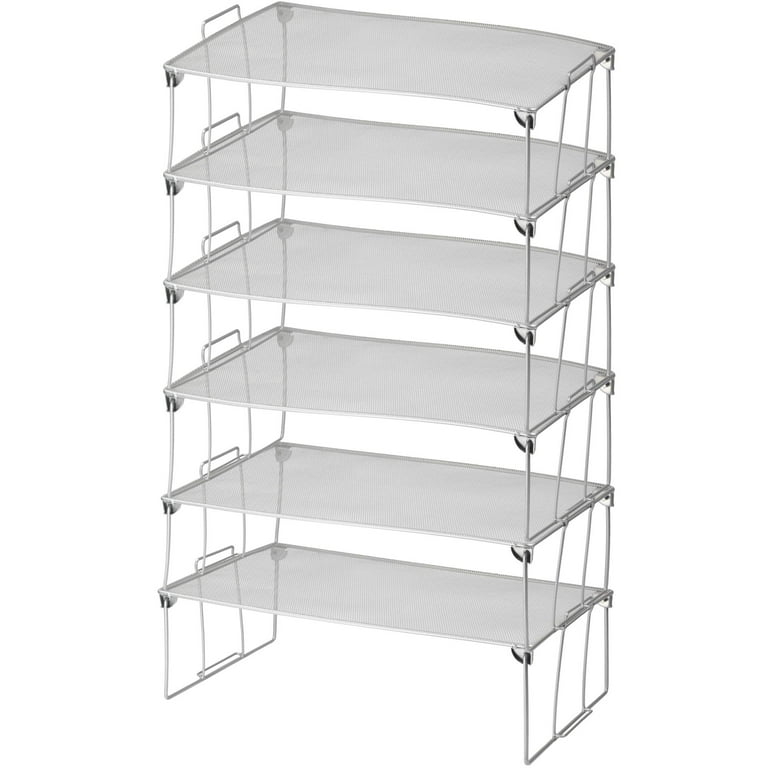 Stackable Mesh Shelf Rectangular Wire Frame Pantry Riser