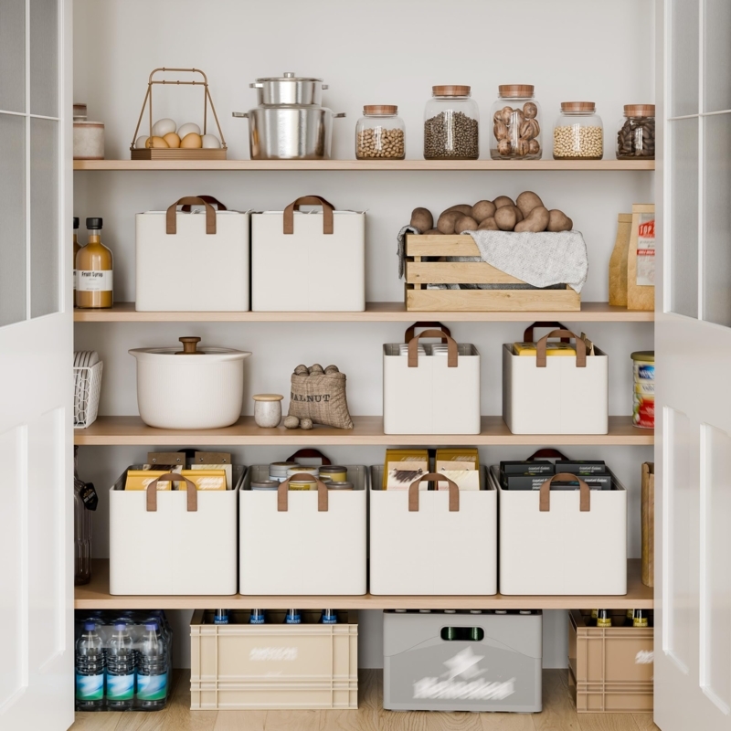 Storage Bin Extra Large Capacity, Foldable for Closet Shelf
