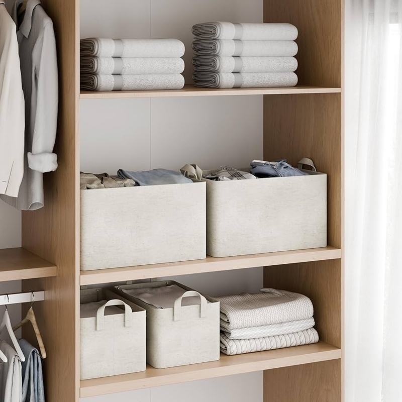 Storage Bin Fabric with Internal Metal Frame Support