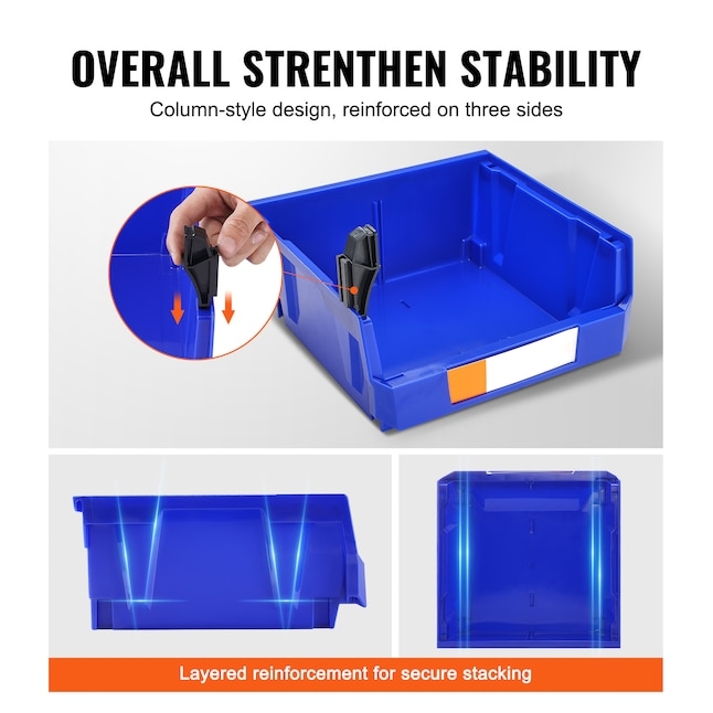 Storage Bin Hopper Front Stackable Heavy Duty For Workshop