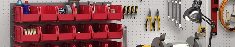 Storage Bin Louvered Wall Mounting Open Front Modular Wall Storage Bins