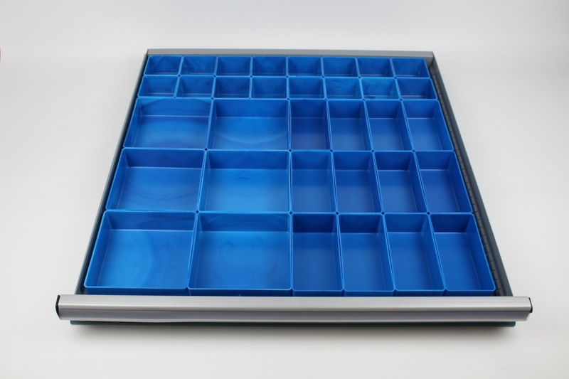 Storage Bin Set Modular Varying Sizes For Hardware Drawer Organization