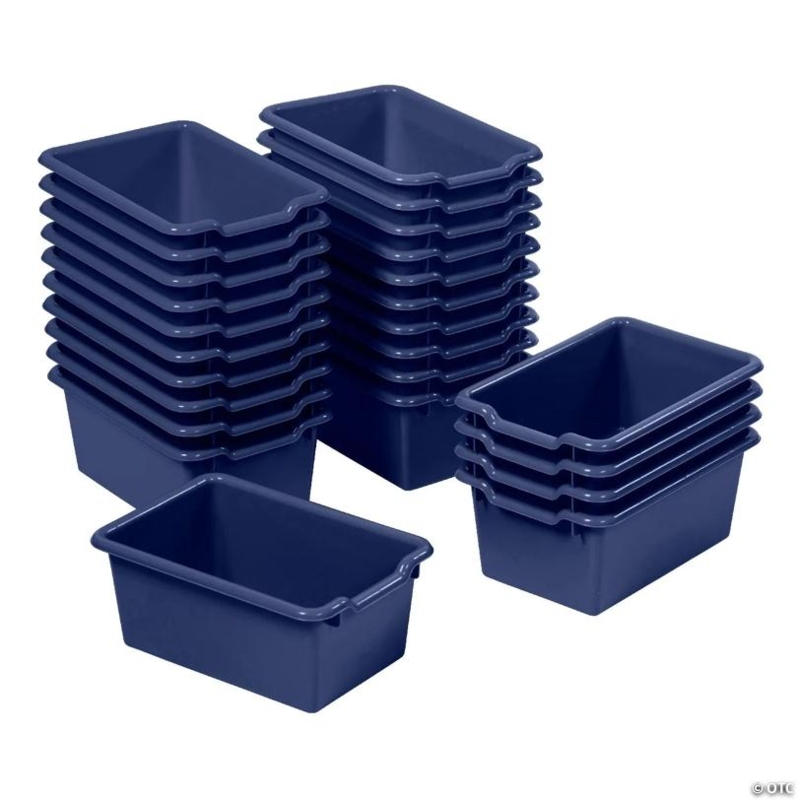 Storage Bins 25-Piece Set with Scoop Front for Easy Access