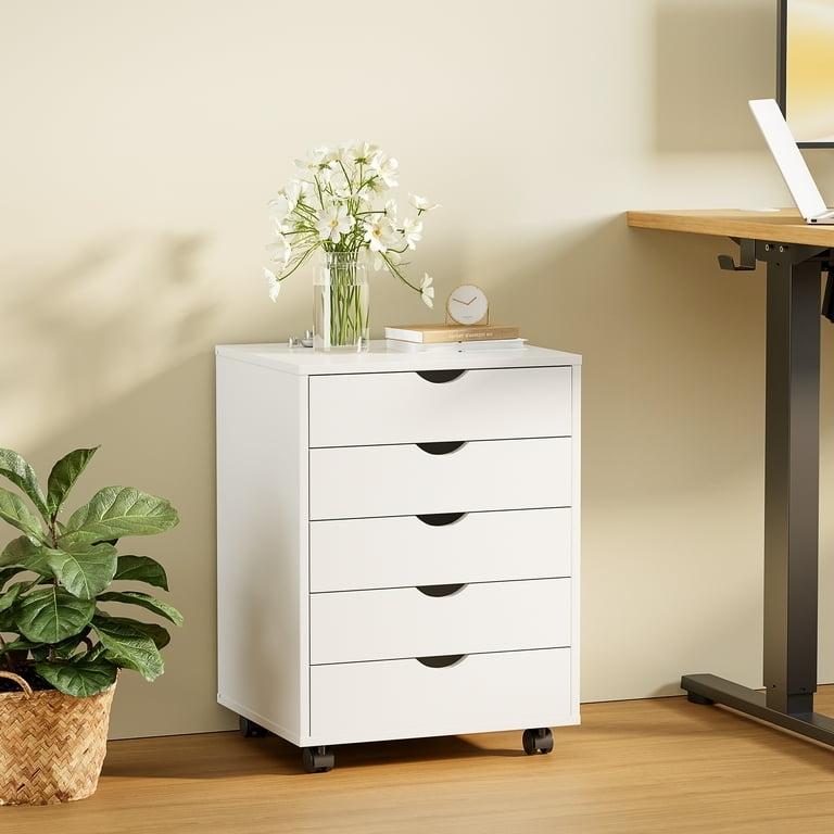 Storage Cabinet Five-Drawer Mobile Bedside Organization Unit