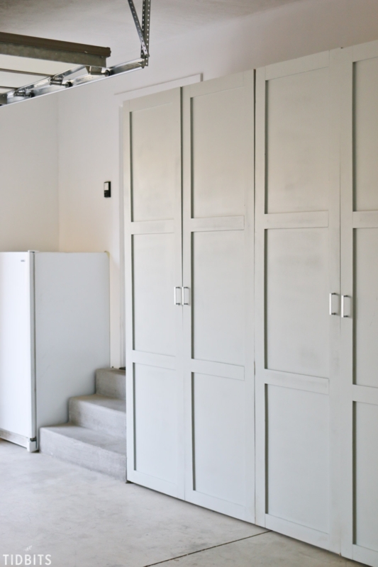 Storage Cabinet with Shaker Doors and Open Shelving in Light Wood