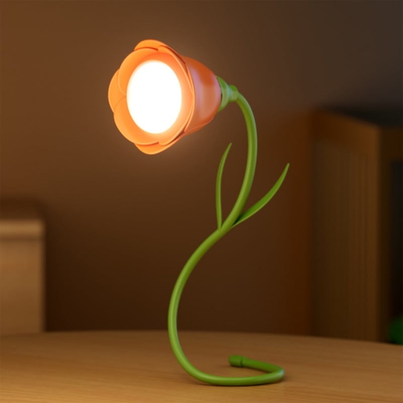 Sunflower Shaped Desk Lamp Flexible Neck USB Charging