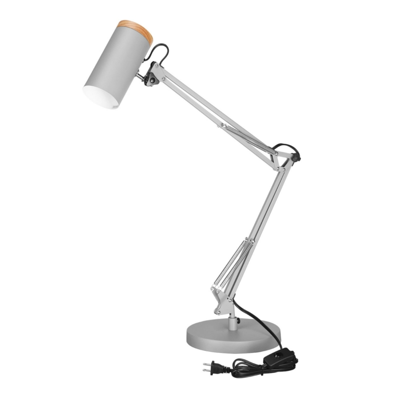 Swing Arm Desk Lamp Oversized White with Articulated Joints