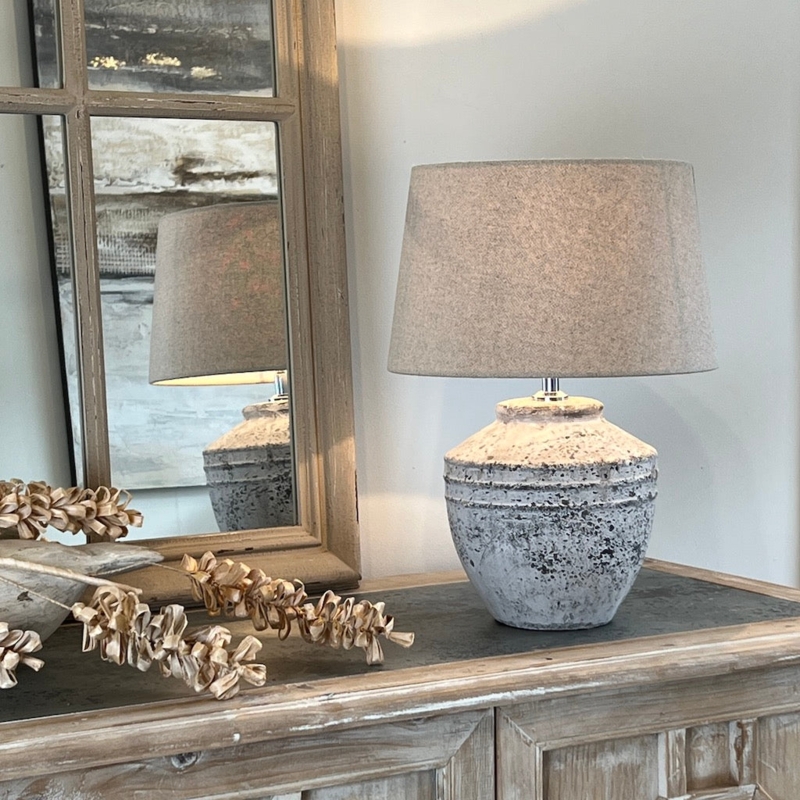 Table Lamp Antique Grey Finish Urn Base, Antique Grey Urn Lamp Decor