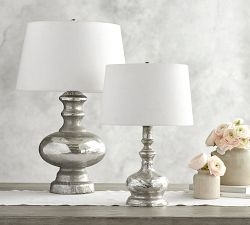 Table Lamp Antique Mercury Glass Urn Shape Traditional Lamp Design