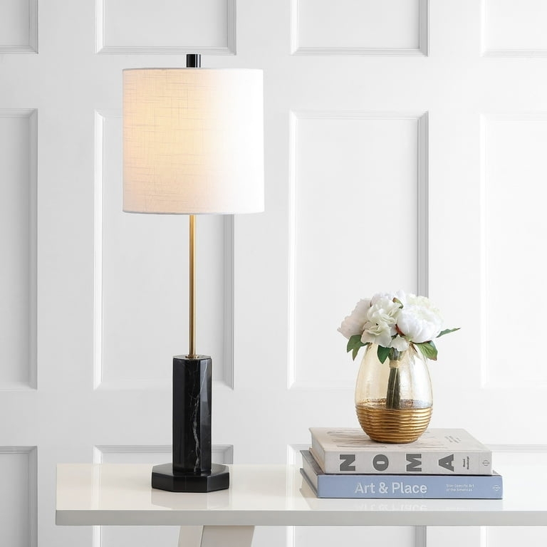 Table Lamp Black And Gold Finish Tall Silhouette High Gloss Base