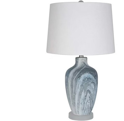 Table Lamp Blue Gray Gradient Textured Ceramic Blue Gradient Base Lamp