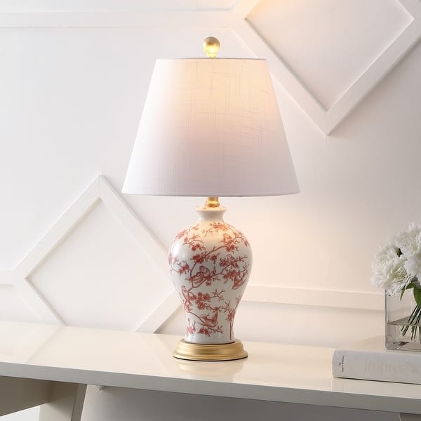 Table Lamp Brass Tiffany Style Stained Glass Tiered Base Traditional