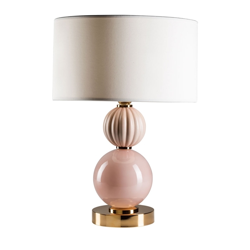 Table Lamp Cone Shade Arched Brass Neck Minimalist Silhouette Accent
