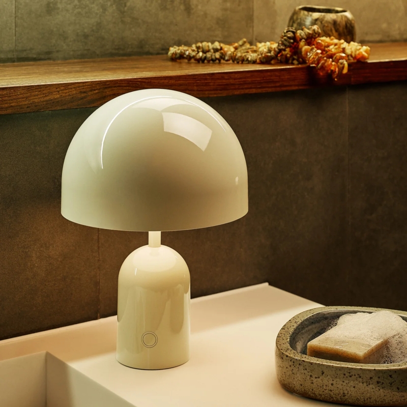 Table Lamp, Cordless Portability, Polished Finish, Modern LED Lighting Design