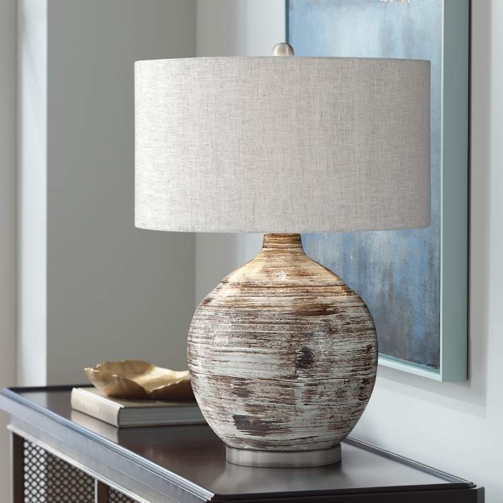 Table Lamp Distressed Pitted Ceramic Tactile Volcanic Ceramic Lamp Base