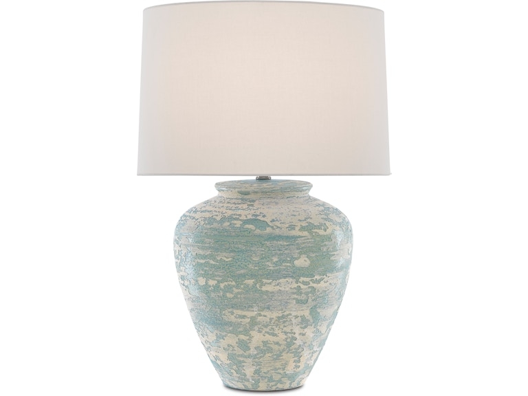 Table Lamp Faceted Glass Base Geometric Gold Toned Accents