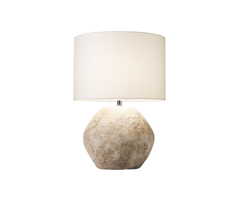 Table Lamp Featuring Speckled Stone Look Base, Earthy Stone Look Table Lamp