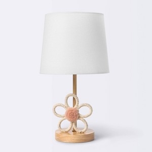 Table Lamp Flower Shaped Shade Pink And Gold Palette Whimsical